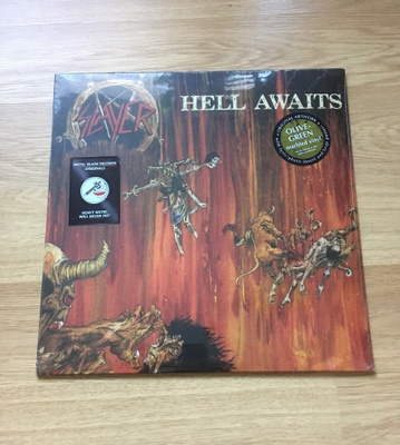 Slayer – Hell Awaits LP (Metal Blade, Olive Green Marble)