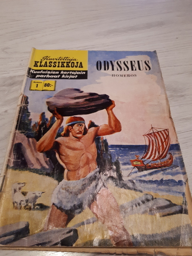 1. Odysseus sarjakuva vuodelta 1957