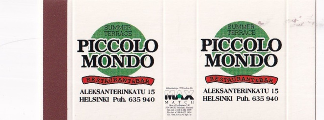 Helsinki, Piccolo Mondo , restaurant, aski , aihio ,   b436