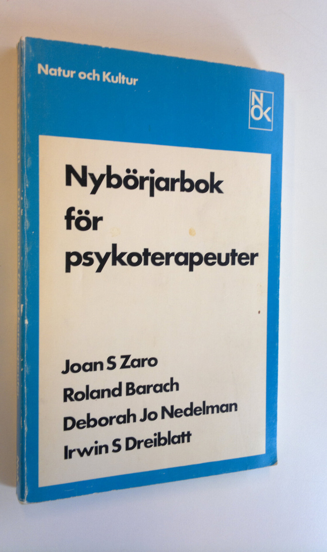 Joan S. Zaro : Nybörjarbok för psykoterapeuter