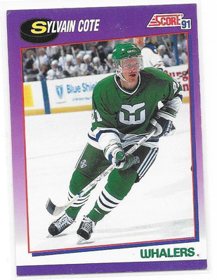1991-92 Score #129 Sylvain Cote Hartford Whalers