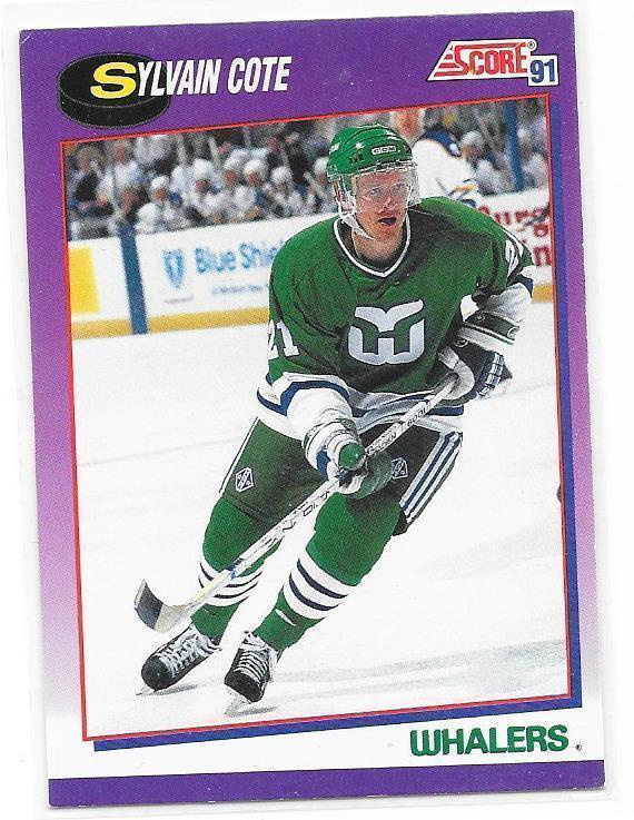 1991-92 Score #129 Sylvain Cote Hartford Whalers