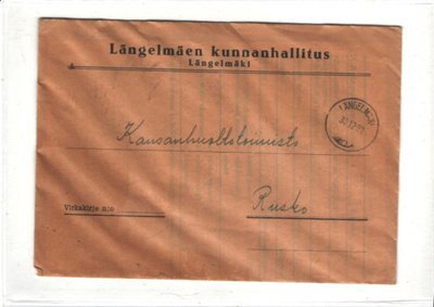 POSTIL. VIRKAK. LÄNGELMÄKI KUNNAH.-RUSKU