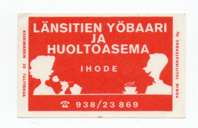 PORINN TULITIKKUTEHDAS länsitien yöbaari ja huoltoasema. iho