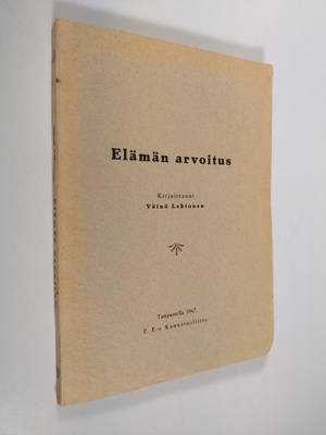 Väinö Lehtonen : Elämän arvoitus