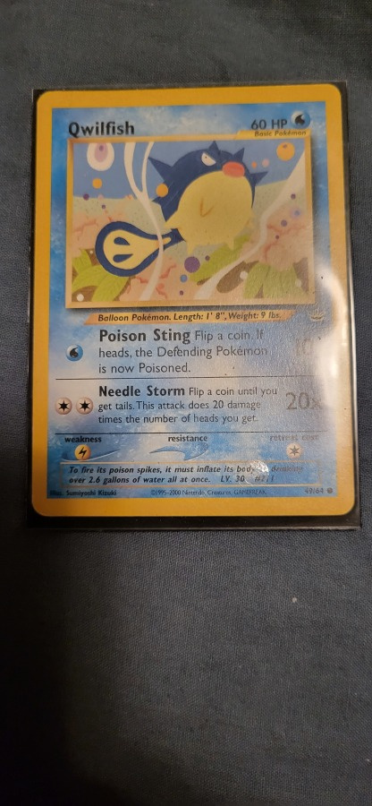 Qwilfish #49 Pokemon Neo Revelation card