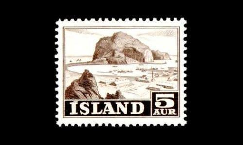 Islanti 296 ** Yrken och vyer 5 aur (1954)