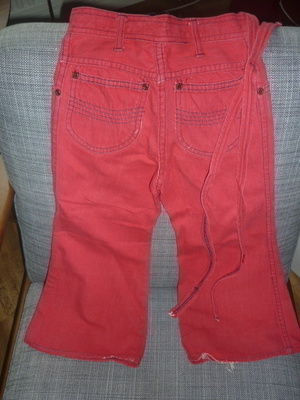 AIDOT RETRO pinkit James farkut henkseleineen! 110cm