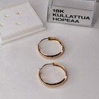 Hopeiset Korvarenkaat 18k Kullattua Hopeaa - pikkukuva 5