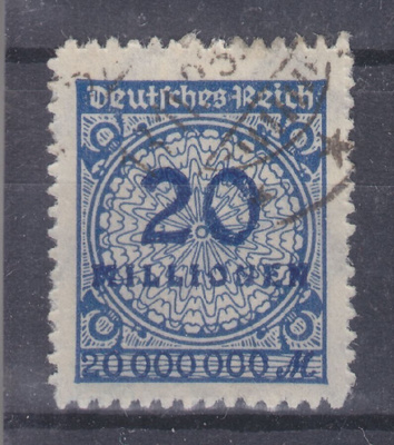 Saksa reich 1923 Mi 319B Mi 400€