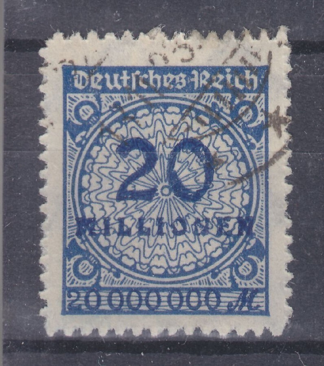Saksa reich 1923 Mi 319B  Mi 400€