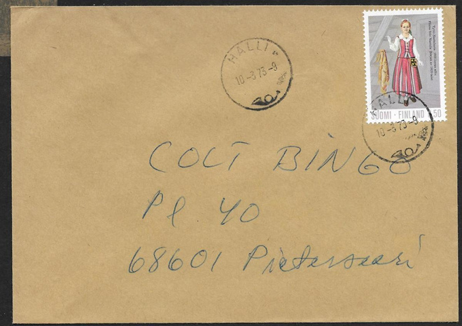 Postilähetys - Kansanpuku (LAPE 711) Halli 10.3.1973