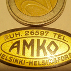 VANHA Merkki AMKO Helsinki Peltiä - pikkukuva 1