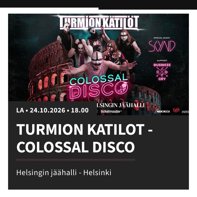 Turmion Kätilöt Colossal Disco, K18 katsomo 2kpl