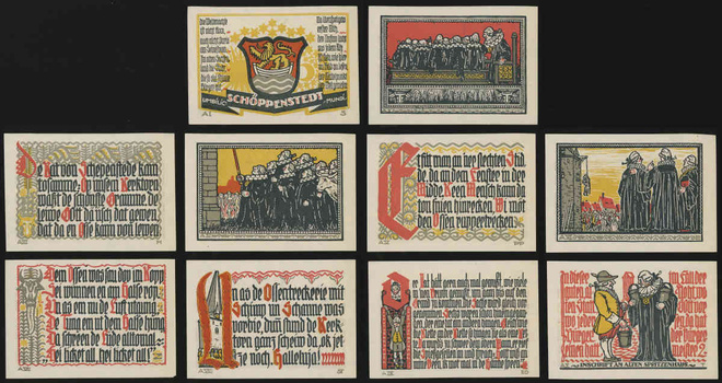 Saksa Notgeld 10 x 50 Pfg, Schöppenstedt 1921