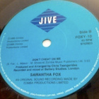 SAMANTHA FOX :: LOVE HOUSE / DON'T CHEAT ON ME :: VINYYLI 7" - pikkukuva 4