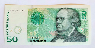 Norja 50 Kroner v.2003 UNC P-46c (Gjedrem-Eklund)
