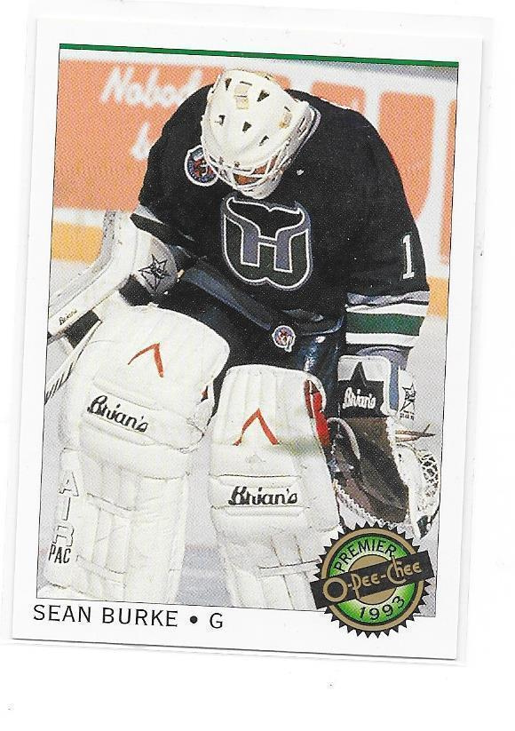 1992-93 OPC Premier #92 Sean Burke Hartford Whalers MV