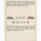 Purkkakuva Hellas Jääkiekko-sarja n:o 28 SIMO SAIMO - pikkukuva 2