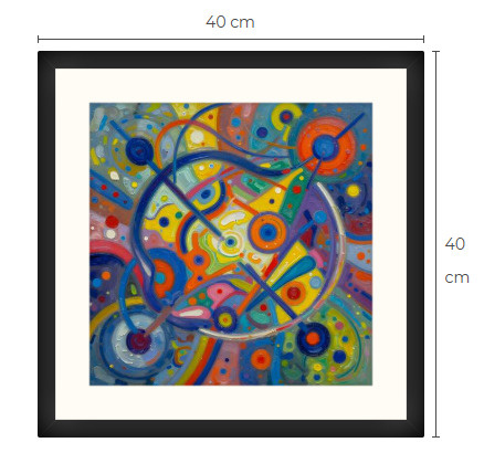 Uusi uniikki abstrakti art print taulu 40 cm x 40 cm