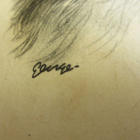 vanhakoko artko pk piirros kissa signeerattu kulkenut 1954 - pikkukuva 2
