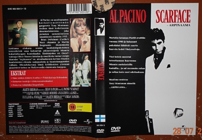 dvd, Arpinaama (Scarface, Al Pacino) [toiminta]