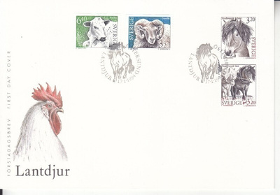 Ruotsi fdc 1994 kotieläimiä.
