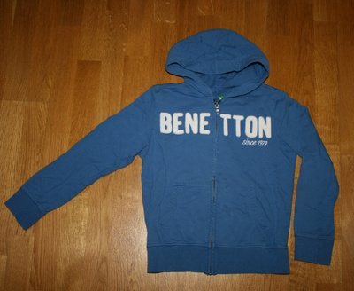 Benetton sininen collegehuppari L / 140