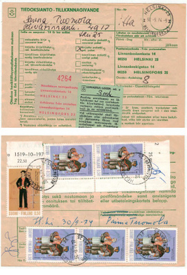 1972 kansallispukuja ulk.paketin tullaus