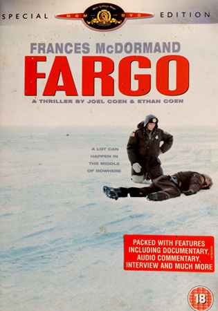 Fargo 1996 Coen veljekset. Macy, Buscemi, McDormand Stormare