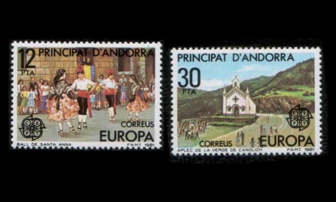 Andorra Sp 138-9 ** Europa kansanperinne (1981)