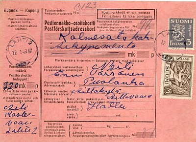 M30 1948 postiennakkopakett LAHTI