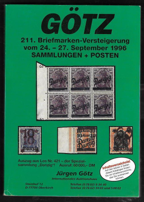 Huutokauppaluettelo - Götz 24.9.1996