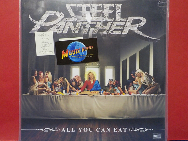 STEEL PANTHER - ALL YOU CAN EAT - US/EU 2014 YELLOW M-/M- LP