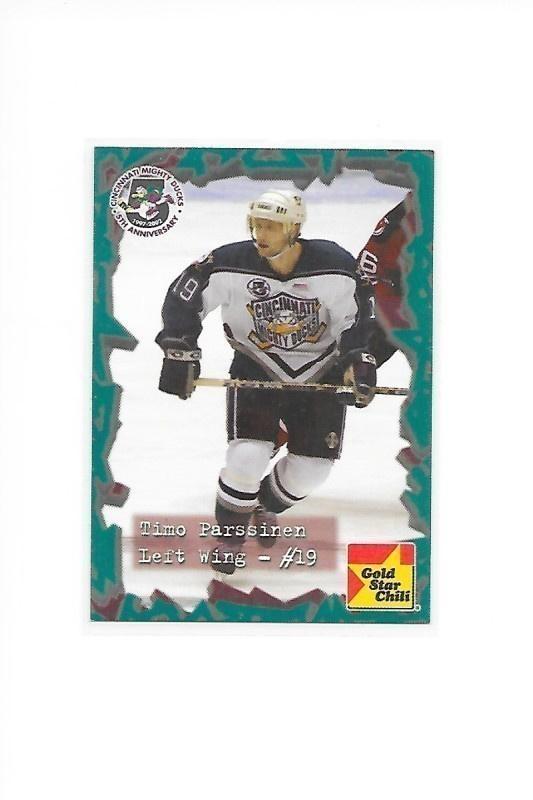 2001-02 Cincinnati Mighty Ducks #19 Timo Pärssinen farmi