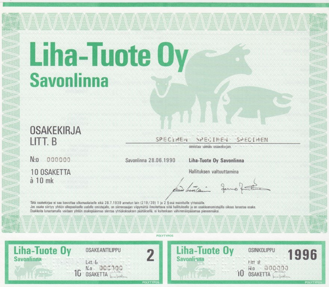 OKK 1990 Liha-Tuote Oy spec, Savonlinna