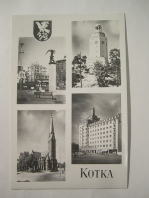 VANHA Postikortti Kotka 1950-l Alkup.Mallikappale
