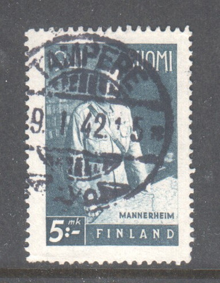 1941 5 mk mannerheim kaunisleimaisena.