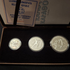 Kreikan 100, 250 ja 500 drachman Hopeasetti 1982 .900 Hopeaa - pikkukuva 1