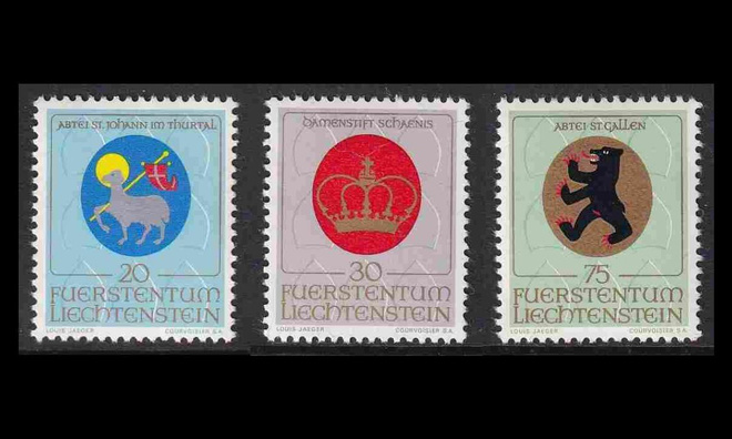 Liechtenstein 533-5 ** Vaakunoita (1970)