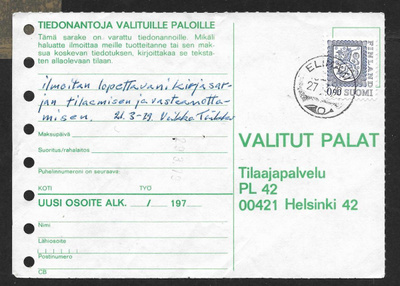 Painotuote - Yl.m. 0,90 (LAPE 796) Elimäki 27.3.79