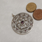 1915- Vintage,  Art Nouveau, Hopea riipus ametisti kivi 800, - pikkukuva 5