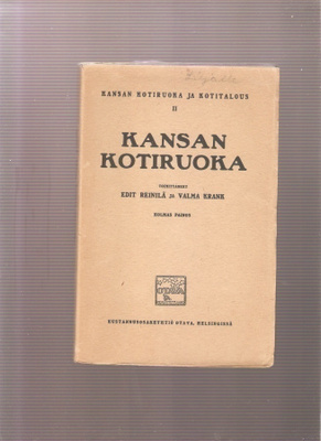 Reinilä & Krank: Kansan kotiruoka, Otava 1920, 3.p., K3