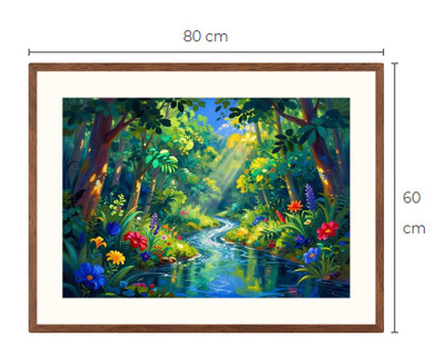 Uusi Fantasiametsä art print taulu 60 cm x 80 cm