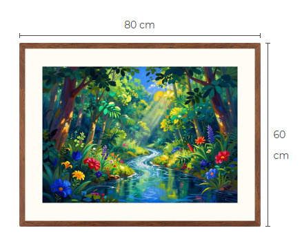 Uusi Fantasiametsä art print taulu 60 cm x 80 cm