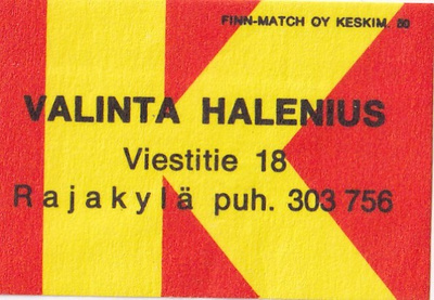 Rajakylä. Valinta Halenius  ,   b420