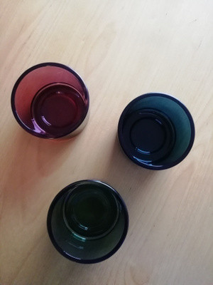 Ikea tuikut vihreä, luumu ja sinivihreä