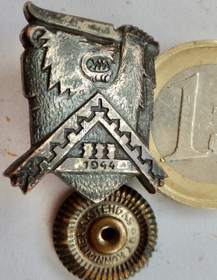 VANHA Ruuvimerkki Asevelimerkki Rähinäremmimerkki 1944