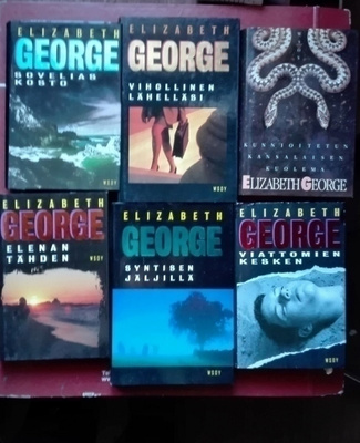 Elizabeth George: dekkareita 1 Eur/kpl +toim.