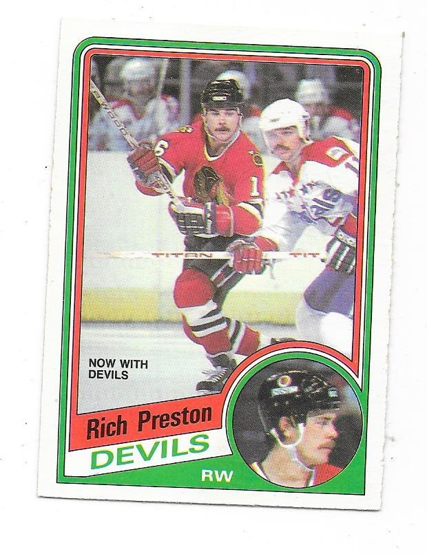 1984-85 OPC #118 Rich Preston , New Jersey Devils